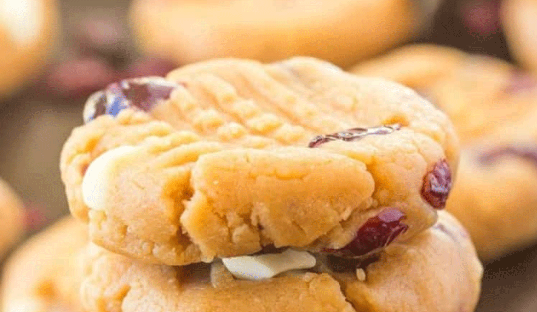 No Bake White Chocolate Cranberry Christmas Cookies