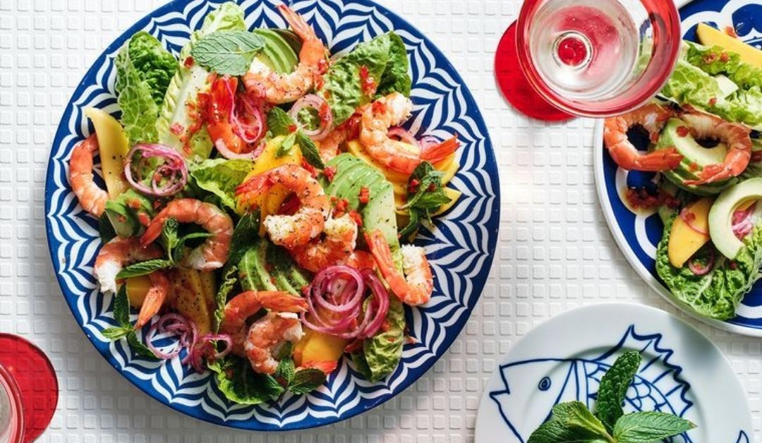 Matt Moran’s King Prawn, Avocado and Mango salad